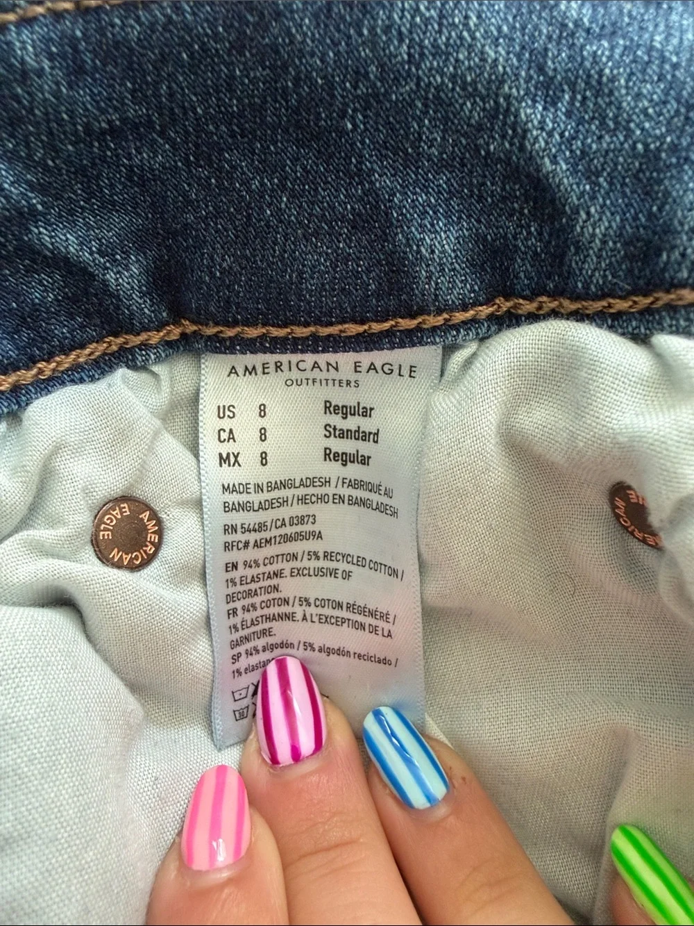 American Eagle Outfitters Medium Blue 90s Skinny Jeans - Picture 4 of 4